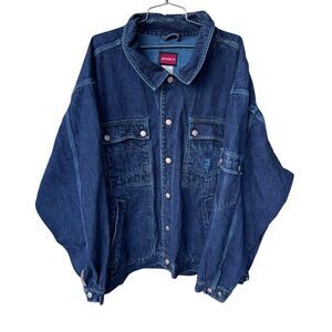 Avirex Y2K Vintage Dark Denim Jean Jacket 3X Mens
